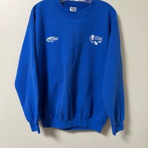 NASCAR Penske Racing Alltel Ryan Newman Vtg Gildan blue sweatshirt M embroidered